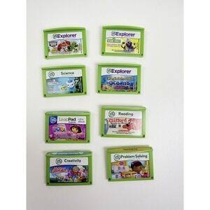 Lot of 8 LeapFrog LeapPad Explorer Learning Games + Carrying Case